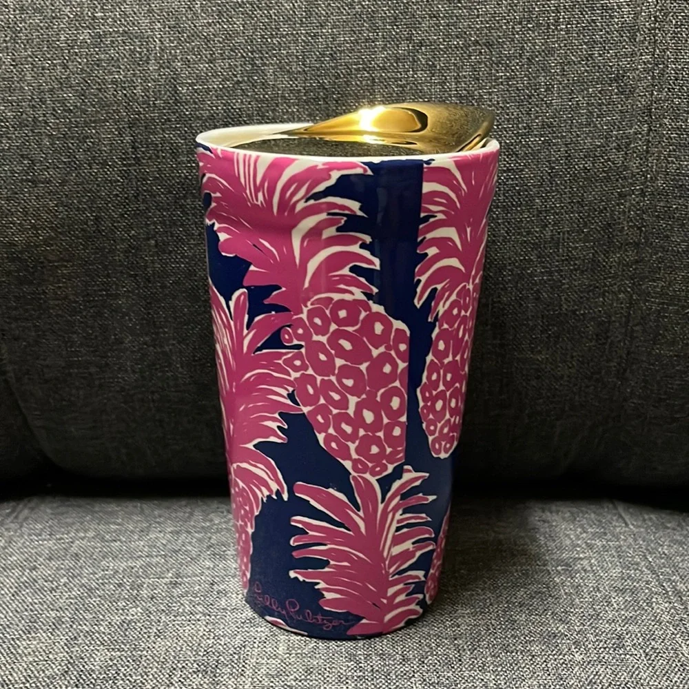 Lilly Pulitzer Flamenco Ceramic Travel Mug